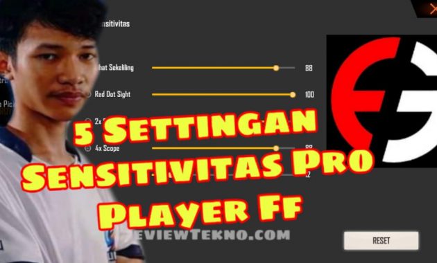 Settingan Sensitivitas ff pro player terbaik