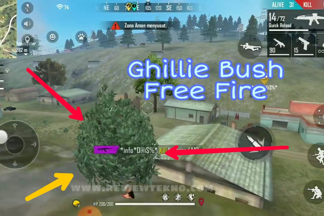 Ghillie Bush di FF adalah