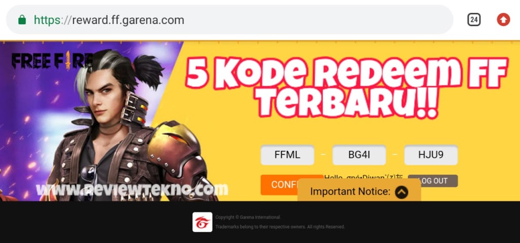 Kode Redeem FF Terbaru 2022