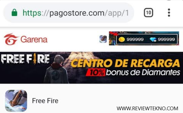 Cara Top Up Diamond FF Pogostore Garena Free Fire