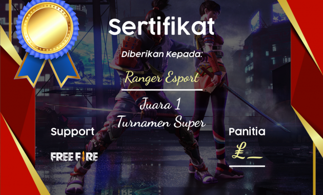 contoh e sertifikat turnamen ff