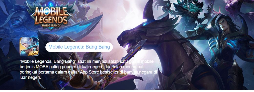 Game buatan moonton Mobile Legends: Bang Bang terbaru