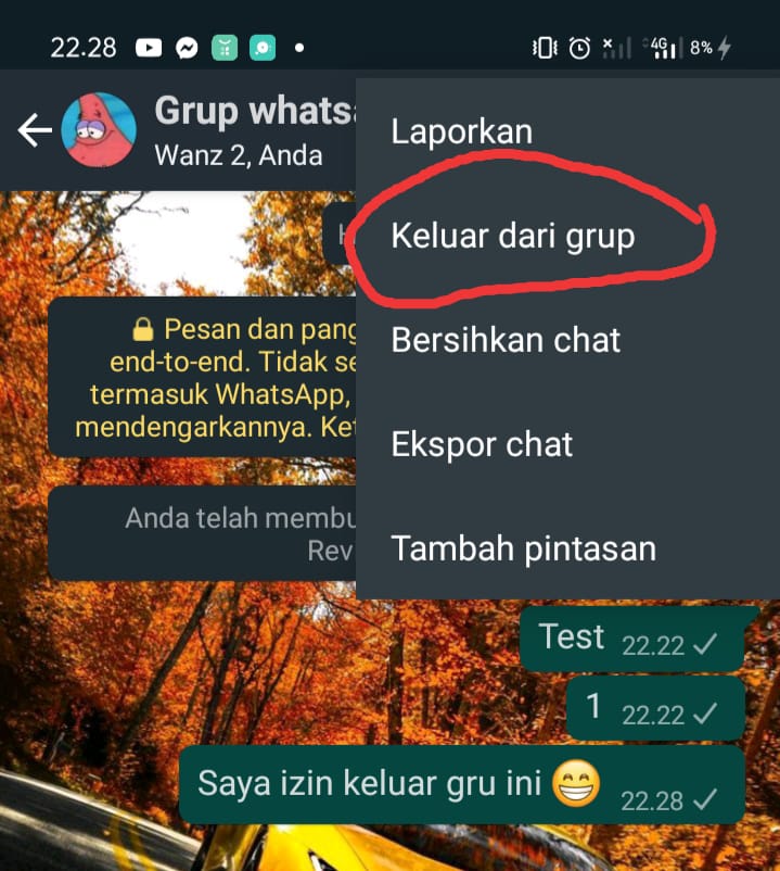 Inkedmenghapus grup wa android