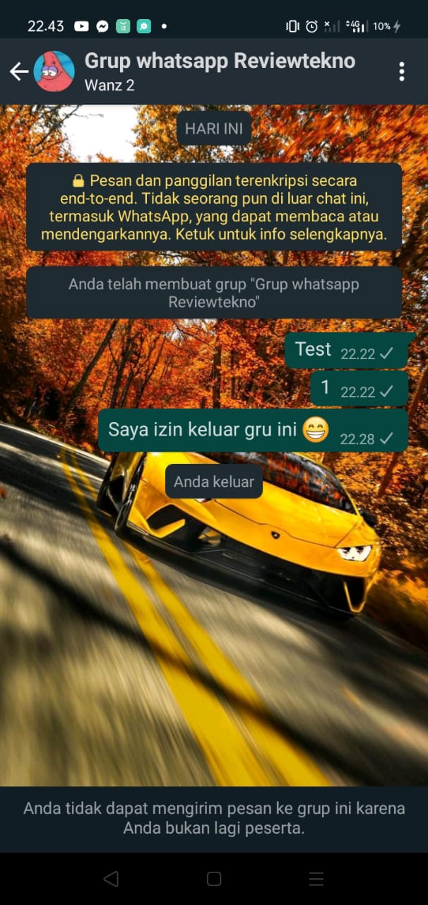 berhasil keluar dari grup wa