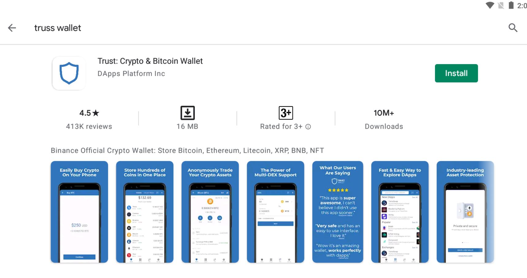 truss wallet play store