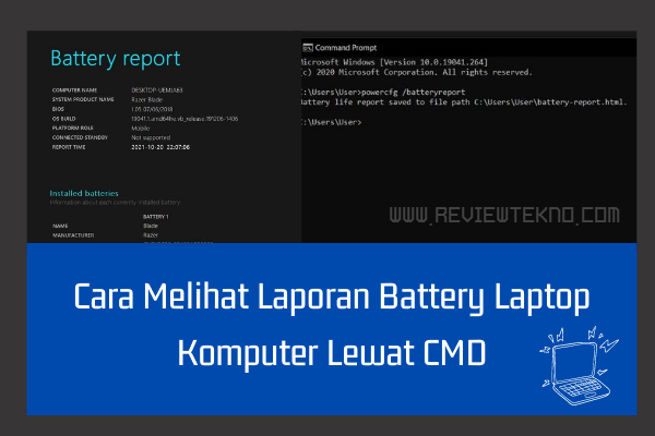 Cara cek laporan baterai Lewat CMD