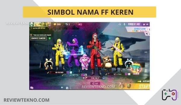 Simbol nama ff keren