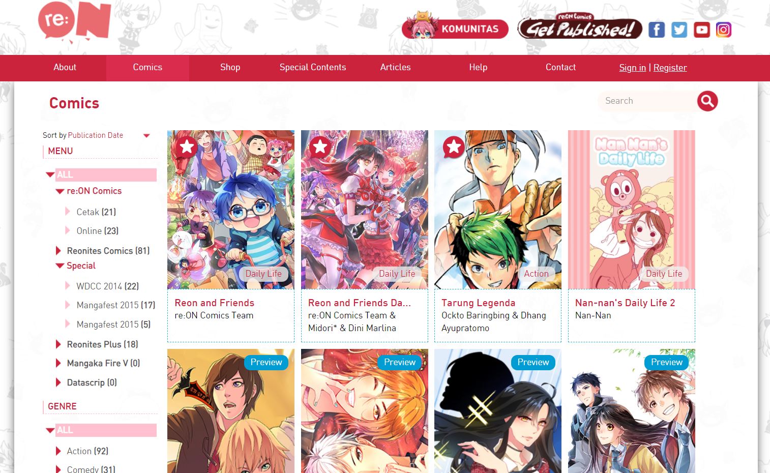 Layanan Baca Manga Gratis