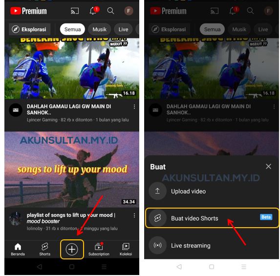 cara membuat youtube shorts terbaru