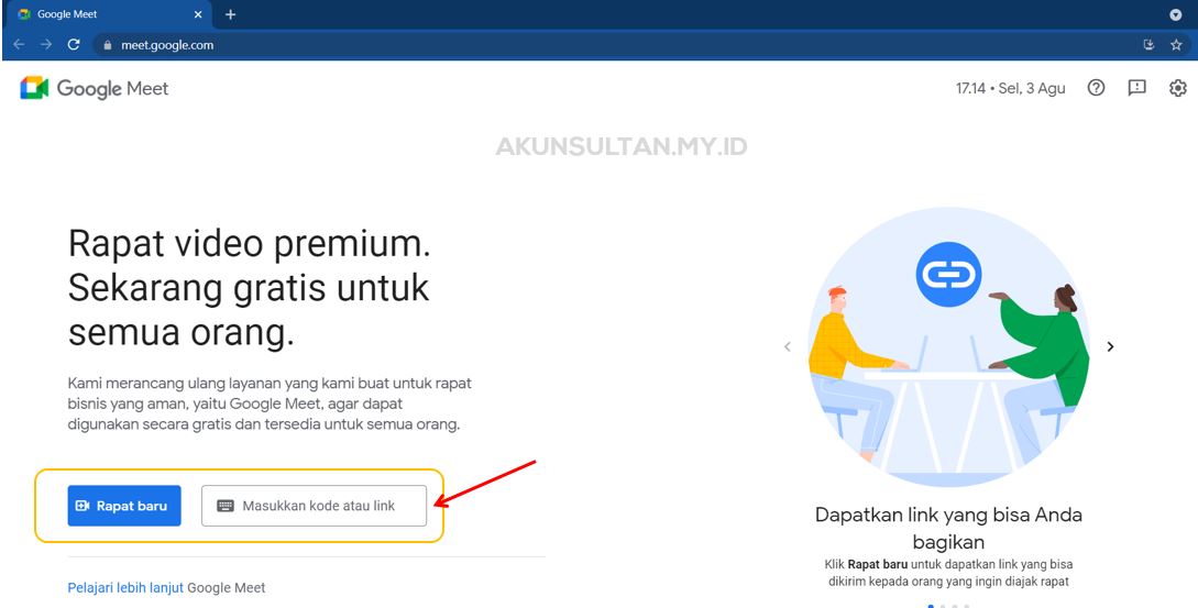 cara download google meet di laptop tanpa aplikasi