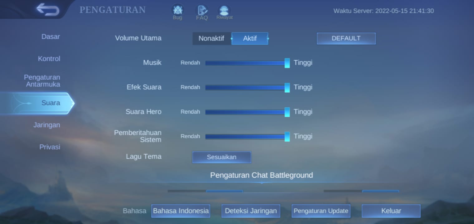 Pengaturan mobile legends