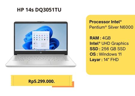 Laptop HP 14s DQ3051TU 