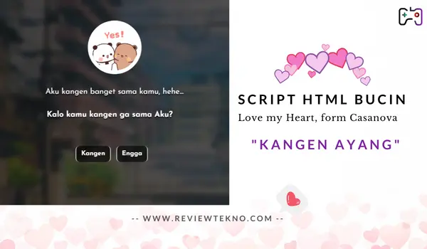 script Html Kangen pacar