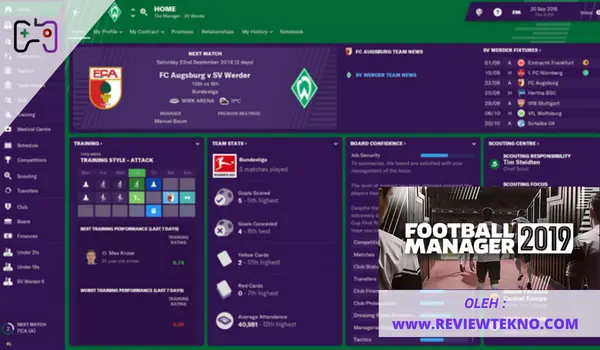 game sepak bola Football Manager 2019